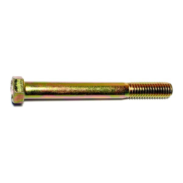 Midwest Fastener Grade 8, 7/16"-14 Hex Head Cap Screw, Zinc Yellow Steel, 4 in L, 10 PK 00717 - main